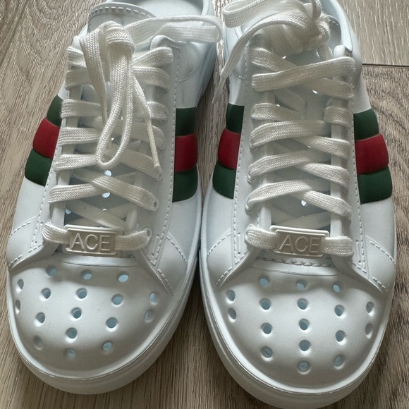 GUCCI Ace Rubber Slides - Picture 3 of 5